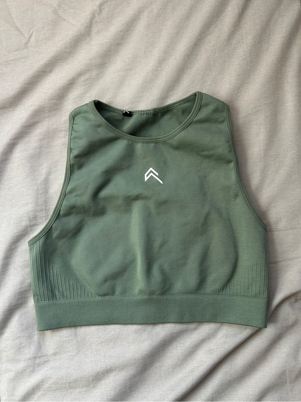 Oner Active Olive Green High-Neck Sport Bra